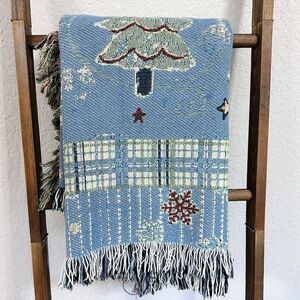 Vintage Country Christmas Woven Blanket - Blizzard Buddies